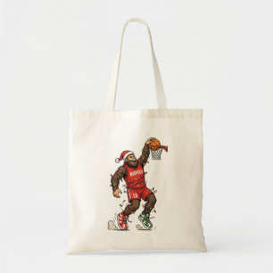 Bigfoot Sasquatch Basketbal Kerstmis 2026 Vakantie Tote Bag