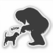 Bigfoot Sasquatch Beagle Boop Sticker (Voorkant)