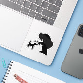 Bigfoot Sasquatch Beagle Boop Sticker (Laptop met iPhone)