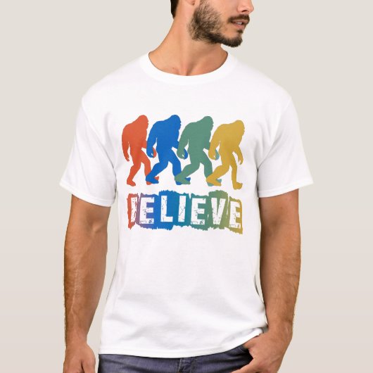 Bigfoot Sasquatch Believe T-shirt (Voorkant)