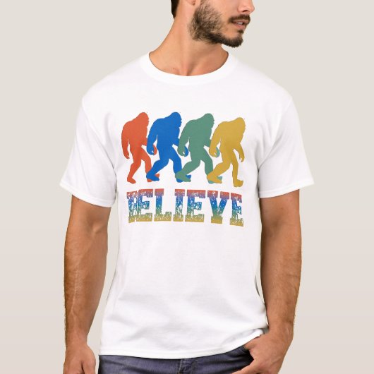 Bigfoot Sasquatch Believe T-shirt (Voorkant)