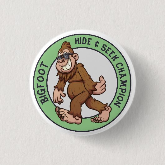 Bigfoot | Sasquatch (bewerkbaar) Button (Voorkant)
