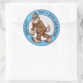 Bigfoot | Sasquatch (bewerkbaar) Klassieke ronde p Ronde Sticker (Tas)