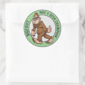 Bigfoot | Sasquatch (bewerkbaar) Klassieke ronde p Ronde Sticker (Tas)