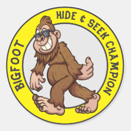 Bigfoot | Sasquatch (bewerkbaar) Klassieke ronde p Sticker