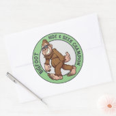 Bigfoot | Sasquatch (bewerkbaar) Klassieke ronde p Sticker (Envelop)