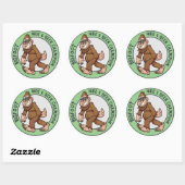 Bigfoot | Sasquatch (bewerkbaar) Klassieke ronde p Sticker (Vel)