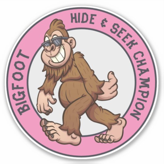 Bigfoot | Sasquatch (Bewerkbaar) Sticker (Voorkant)