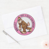 Bigfoot | Sasquatch (bewerkt) Ronde Sticker (Envelop)