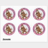 Bigfoot | Sasquatch (bewerkt) Ronde Sticker (Vel)