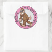 Bigfoot | Sasquatch (bewerkt) Ronde Sticker (Tas)