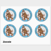 Bigfoot | Sasquatch (bewerkt) Ronde Sticker (Vel)