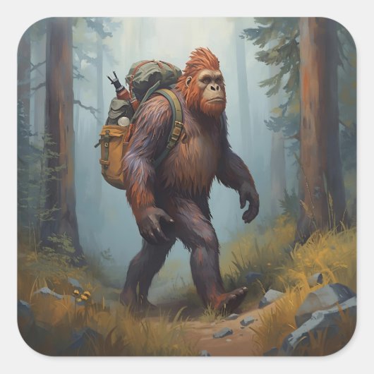 Bigfoot Sasquatch birthday father's day Sticker (Voorkant)