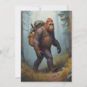 Bigfoot Sasquatch birthday Flat Holiday Card Feestdagenkaart (Voorkant)
