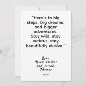 Bigfoot Sasquatch birthday Flat Holiday Card Feestdagenkaart (Achterkant)