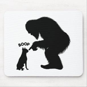 Bigfoot Sasquatch Boxer Hond Neus Boop Muismat
