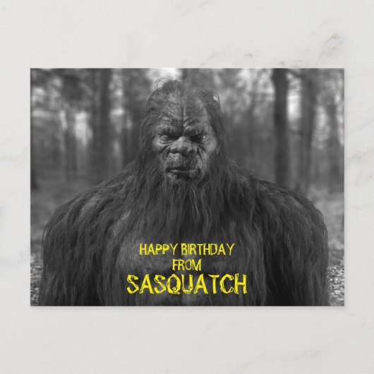 bigfoot, sasquatch, BRIEFKAART (Voorkant)