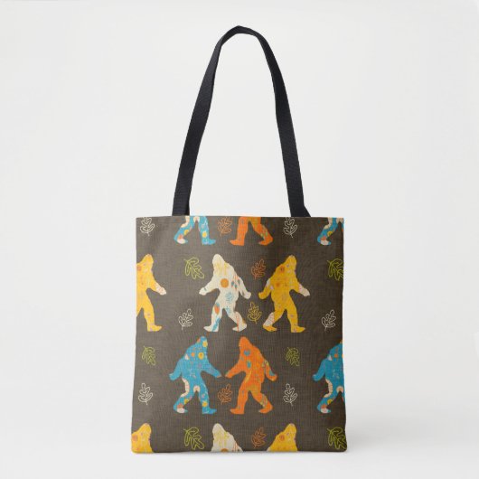 Bigfoot Sasquatch Brown Tote Bag (Voorkant)