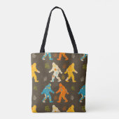 Bigfoot Sasquatch Brown Tote Bag (Achterkant)