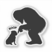 Bigfoot Sasquatch Bulldog Boop Sticker (Voorkant)