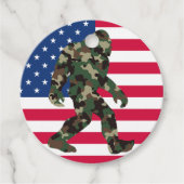 Bigfoot Sasquatch Camo Bedankjes Labels (Voorkant)