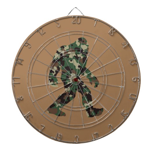 Bigfoot Sasquatch Camo Dartbord (Voorkant)