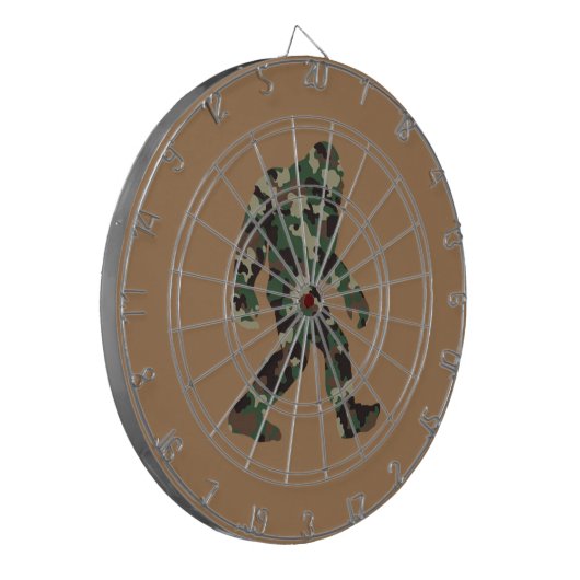 Bigfoot Sasquatch Camo Dartbord (Voorkant Links)