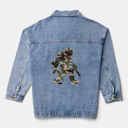 Bigfoot Sasquatch Camo Denim Jacket (Achterkant)