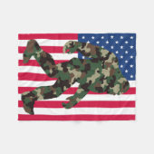 Bigfoot Sasquatch Camo Fleece Deken (Voorkant (Horizontaal))