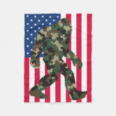Bigfoot Sasquatch Camo Fleece Deken (Voorkant)