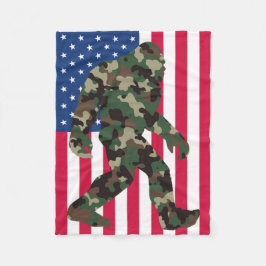 Bigfoot Sasquatch Camo Fleece Deken