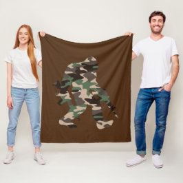 Bigfoot Sasquatch Camo Fleece Deken