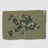 Bigfoot Sasquatch Camo Golfhanddoek (Horizontaal)