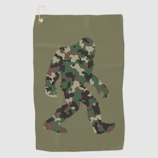 Bigfoot Sasquatch Camo Golfhanddoek (Voorkant)