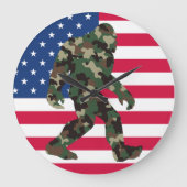 Bigfoot Sasquatch Camo Grote Klok (Voorkant)