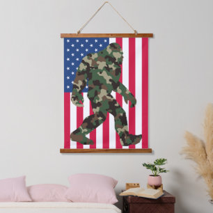 Bigfoot Sasquatch Camo Hangend Wandkleed