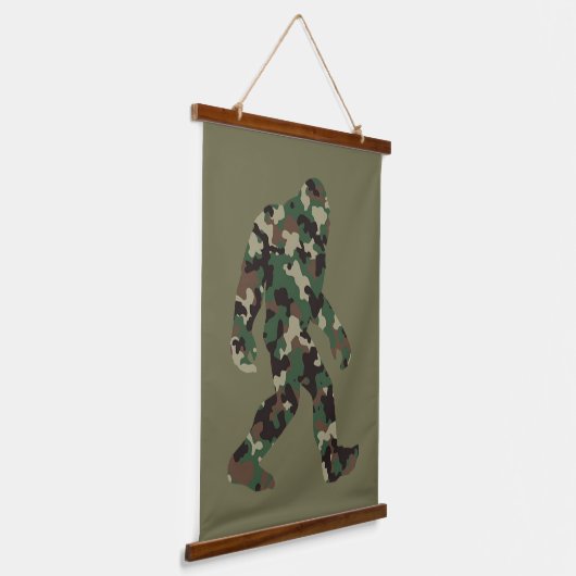 Bigfoot Sasquatch Camo Hangend Wandkleed (Gebogen)