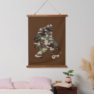 Bigfoot Sasquatch Camo Hangend Wandkleed