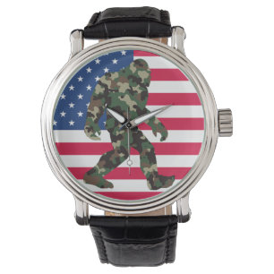 Bigfoot Sasquatch Camo Horloge