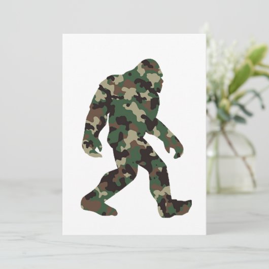 Bigfoot Sasquatch Camo Kaart (Staand voorkant)