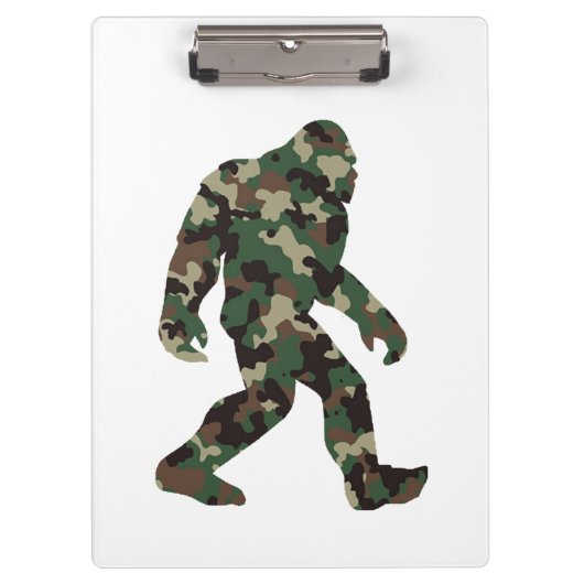 Bigfoot Sasquatch Camo Klembord (Voorkant)