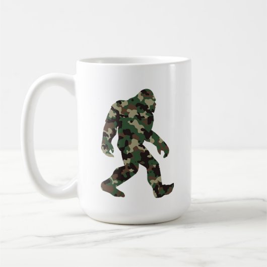 Bigfoot Sasquatch Camo Koffiemok (Links)