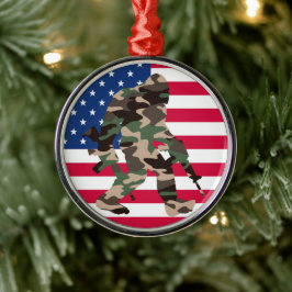 Bigfoot Sasquatch Camo  Metalen Ornament