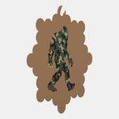 Bigfoot Sasquatch Camo Ornament Kaart (Rechts)