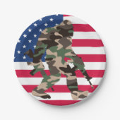 Bigfoot Sasquatch Camo Papieren Bordje (Voorkant)