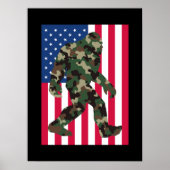 Bigfoot Sasquatch Camo Poster (Voorkant)