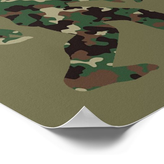 Bigfoot Sasquatch Camo Poster (Hoek)