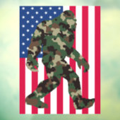 Bigfoot Sasquatch Camo Raamsticker (Vel 3)
