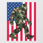 Bigfoot Sasquatch Camo Raamsticker (Vel)