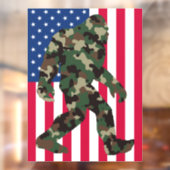 Bigfoot Sasquatch Camo Raamsticker (Vel 2)